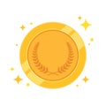 A blank gold coin. Isolated Vector Illustration Royalty Free Stock Photo