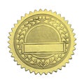 Blank Gold Graduate Seal Royalty Free Stock Photo