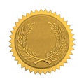 Blank Gold Honor Seal Royalty Free Stock Photo