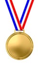 Blank gold medal Royalty Free Stock Photo