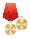 Blank gold medal Royalty Free Stock Photo