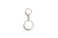 Blank gold round white key chain mock up isometric view Royalty Free Stock Photo