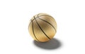 Blank gold rubber basketball ball mock up, side view Royalty Free Stock Photo