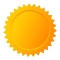 Blank gold vector star seal