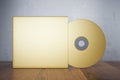 Blank golden CD Royalty Free Stock Photo