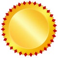 Blank golden medal