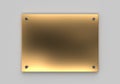 Golden nameplate design mockup