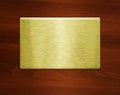 Blank golden plate Royalty Free Stock Photo