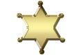 Blank golden sheriff star