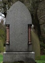 Blank Granite Headstone / Gravestone Royalty Free Stock Photo