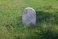 Blank Grave Stone in Grassy Scene