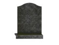 Blank gravestone isolated on white background Royalty Free Stock Photo