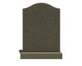 Blank gravestone isolated on white background Royalty Free Stock Photo