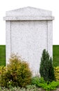 Blank gravestone isolated Royalty Free Stock Photo