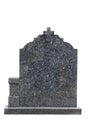 Blank gravestone isolated on white Royalty Free Stock Photo