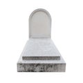 Blank gravestone from marble