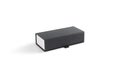 Blank gray closed glasses case with lid mockup, isolated