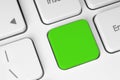 Blank green button on the keyboard Royalty Free Stock Photo