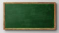 Blank green chalkboard, blackboard texture with copy space with chalk traces Royalty Free Stock Photo