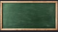 Blank green chalkboard, blackboard texture with copy space with chalk traces Royalty Free Stock Photo