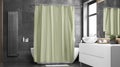 Blank green closed shower curtain mockup, front view Royalty Free Stock Photo