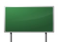 Blank green highway sign