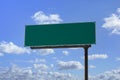 Blank green highway sign with room to add your own text. Royalty Free Stock Photo