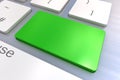 Blank Green keyboard button Royalty Free Stock Photo