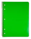 Blank green notebook cover.