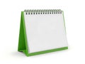 Blank green notepad with spiral binding Royalty Free Stock Photo