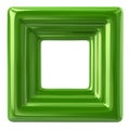 Blank green photo frame 3d illustration