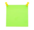 Blank green post-it note