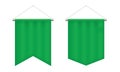 Blank Green Realistic Pennant Set