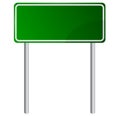 Blank Green Road Sign