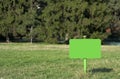 Blank green sign