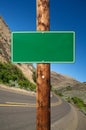 Blank green traffic sign Royalty Free Stock Photo