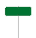 Blank green traffic sign Royalty Free Stock Photo