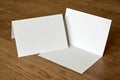 Blank greeting card with envelope mock up