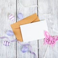 Blank greeting easter card