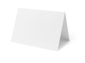 Blank greetings card on white - Stock Image