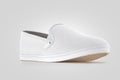 Blank grey slip-on shoe design mock up, isolated
