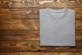 Blank grey t-shirt mockup set