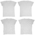 Blank grey t-shirts front and back