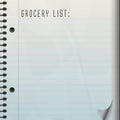 Blank Grocery List Royalty Free Stock Photo