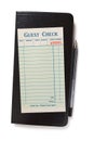 Blank Guest Check Royalty Free Stock Photo