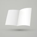 Blank half-fold brochure design