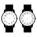 Blank hand watch face vector on white background