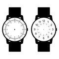 Blank hand watch face vector on white background