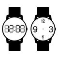 Blank hand watch face vector on white background