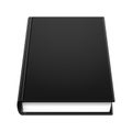 Blank Hardcover Black Book Illustration Isolated On White Background. Illustration Isolated On White Background. Mock Up Royalty Free Stock Photo